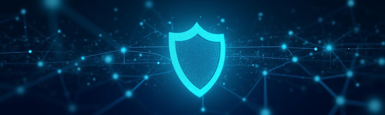 Abstract digital representation of data security and AI processing